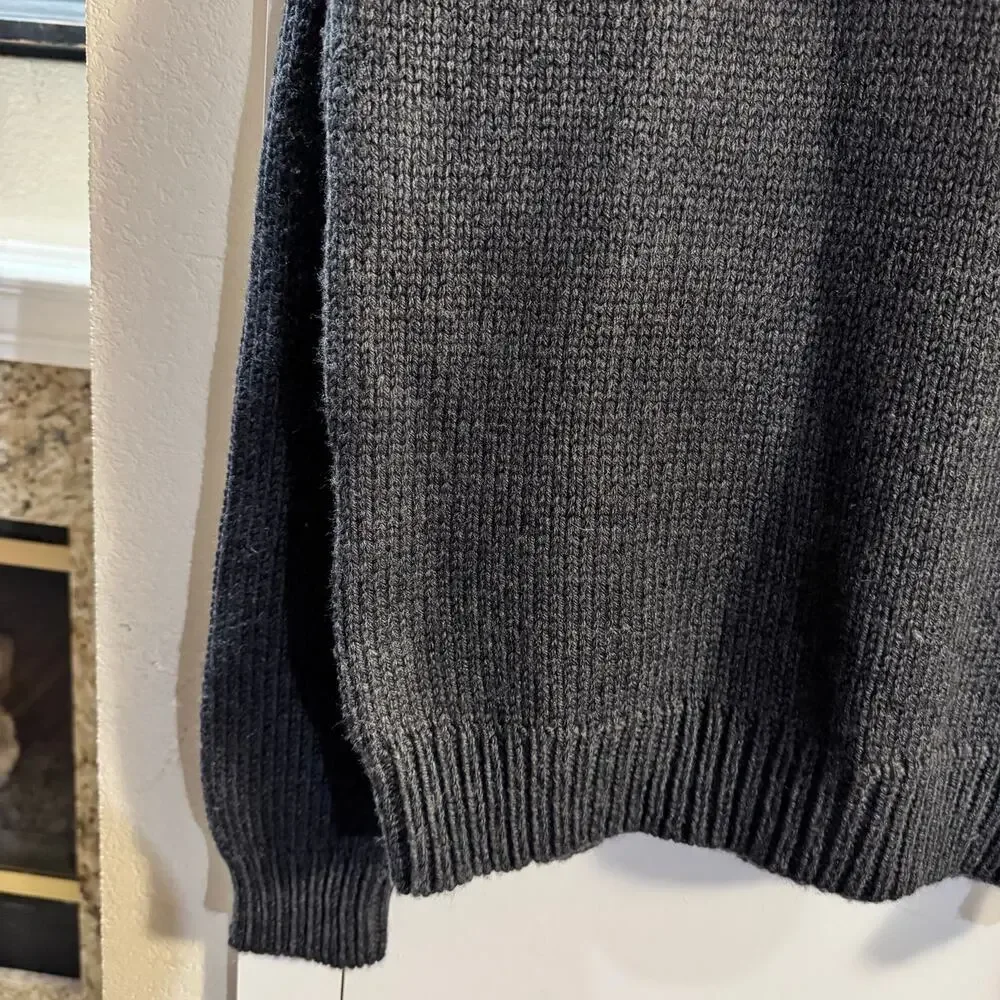 Vintage Banana Republic Chunky Knit Wool Collared Sweater Grandpa Old Money SM